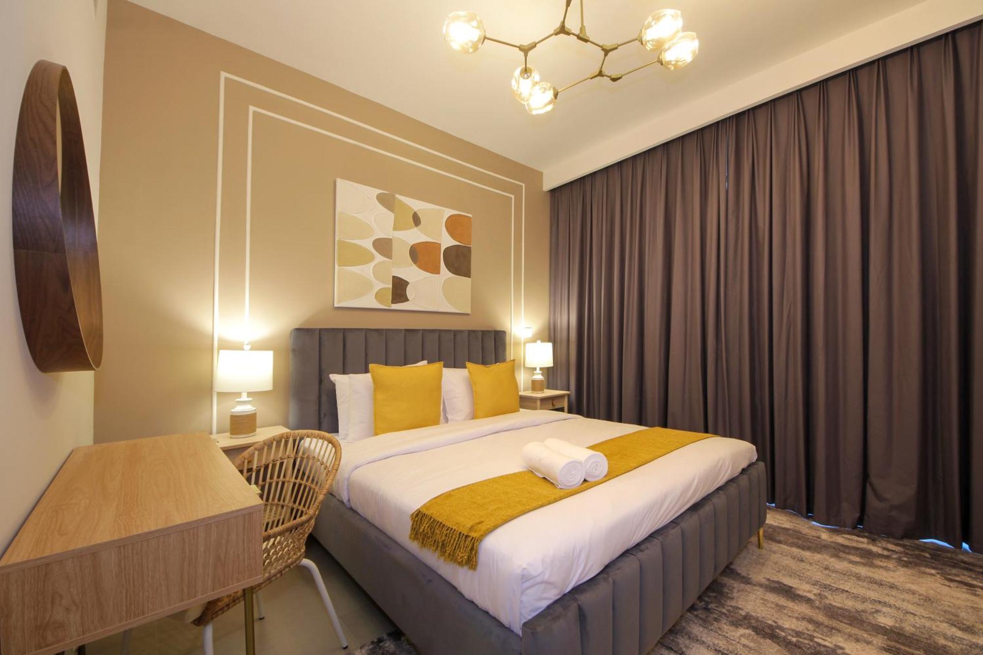 Rh -skyline Serenity, High-floor Oasis In Downtown, Walk To Burj Khalifa